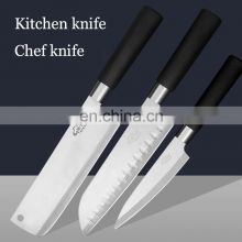 3 pcs Chef knife block set kitchen with Plastic Handle