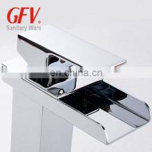 Top Supplier Cheap Price Square Style Brass Chrome Waterfall Wash Basin Mixer thumbnail-5