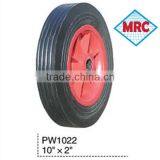 PW1022 Hot Pushcart Solid Rubber Wheels for Hand Trolley 10" x 2" Durable thumbnail-1