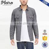 Cool Man Grey Thick Winter Warm Long Sleeve Button Down Shirts thumbnail-1