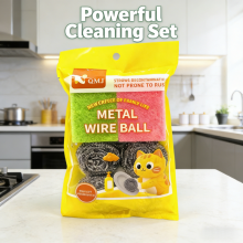 Customize Stainless Steel Scourer Set Kitchen Clean Dish Washing Scourer Sponge Set thumbnail-3