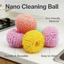 Küchenreinigungsball aus 100 % natürlichem Polyester, Geschirrschrubber thumbnail-1