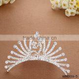 Korean Style High Quality Crystal Double Peacock Crown Tiaras Wedding Hair Accessories thumbnail-1