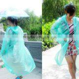 Emergency Disposable Waterproof PE Green Raincoat thumbnail-1
