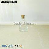 Empty Air Freshener Bottles 100ml Square Glass Bottle With Cork For Sale thumbnail-3