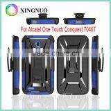 Rugged Armor Holster Case Cover Case For Alcatel One Touch Conquest 7046T With Kickstand and Locking Belt Swivel Clip thumbnail-1