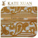 African Pink Cotton Floral Lace Embroidery Fabric thumbnail-4