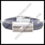 Stainless Steel Leather Bracelet Wholesale Leather Cuff Bracelet thumbnail-4