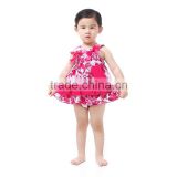 Organic Cotton Baby Romper Wholesale Baby Clothes Newborn Backless Lovely Floral Pattern Baby Girls Romper