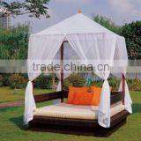 Plastic Rattan Aluminum Beach Bed