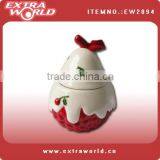 Cherry Ceramic Christmas Candy Jars