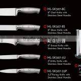 6PCS kitchen knife set with 3.5" Paring knife and Acry Block