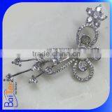 Yellow Gold Plated Crystal Butterfly Wing Brooch/Fresh Water Pearl Copper Butterfly Brooch thumbnail-5