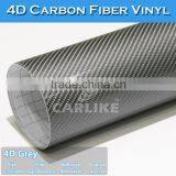 SINO 5FTx98FT Hot Sale Flexible Grey 4D Carbon Fiber Vinyl Vehicle Film thumbnail-3