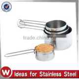 4 Pcs Set Stainless Steel Measuring Cup With Measuring Scale