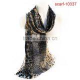 Long Leopard Printing Scarf Dress
