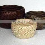 2014 Nature Material Basket Arts and Crafts Basket Wholesale Bamboo Double Wall Basket, Craft Basket for Storage and Decoration