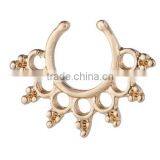 Women Elegant Silver Gold Plated Open Hoop Nose Ring Body Piercing Jewery thumbnail-2