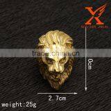 In Stock Cool Design Lion Head Hip Hop Rings Animal Head Fashion Finger Gold Rings With the Lion thumbnail-2