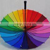 24 Ribs Rainbow Umbrella Factory for All Kind of Advertising 23" Stick Umbrella thumbnail-3
