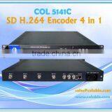 COL5141C Mpeg4 H264 sd Video Encoder Multiplexer/Encoder SD/H.264 Encoder 4 in 1