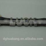 Unique Design LUCK Movable Keychain Real Leather Connected Carabiner and Chain