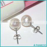 Wholesale Latest Design Of 925 Sterling Silver Freshwater Pearl Stud Earrings thumbnail-2