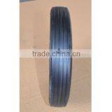 10x1.75 Inch Semi Pneumatic Rubber Wheel With Rib Tread and Steel Rim for Mowers and Handcarts thumbnail-4