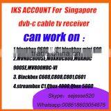 one year blackbox iks account for singapore Dvb-c cable tv receiver