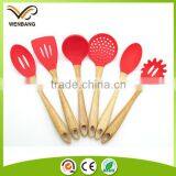 Kitchenware Utensil Bakeware Set Wooden Handle Silicone Cookware thumbnail-3