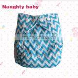 2016 Free Shipping Hot Sale New Arrival Zigzag Printed Baby Boy Girl Pocket Cloth Diaper Eco Friendly Baby Nappy thumbnail-5