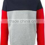 Fleece Sweat Shirt With Contrast Sleeves/Body thumbnail-1