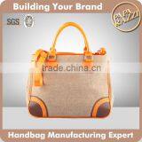 M2 - 2016 Quality Standard Size Short Handle Canvas Brand Tote Bag With Shoulder Strap