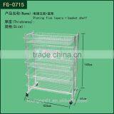 metal chrome wire fruit display shelf /display rack for supermarket