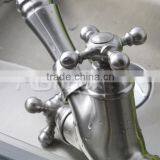 Classical Stainless Steel Double Handle Upper Kitchen Faucet for Hotel thumbnail-3