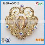Handmade Accessories Women Brooch Big Peacock Shape Crystal Rhinestone Brooch thumbnail-6
