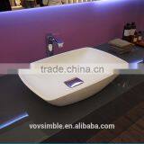 Popular Decoration Artificial Stone Wash Basin Wall Mounted