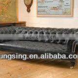 Chesterfield Leather Sofa Bed
