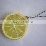 Realistic Simulation/fake/artificial Orange/lemon Piece/fruit Mobile Pendant,straps/drop Ornament/keychain,promotion Gift thumbnail-1