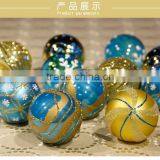 6cm Gold Blue Christmas Tree Ornaments Holiday Activities Space Decoration Ornaments thumbnail-3