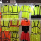 High Quality Visibility Fluorescent Polyester Workwear Reflective Safety Vest With Many Pockets thumbnail-1