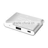 Voxlink Digital AV Adapter With VGA+Audio Dual Display Converter Power Silver/ Golden/ Gray thumbnail-2