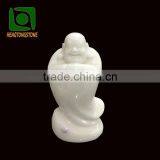 White Marble Happy Buddha Statue thumbnail-1