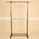 Single Garment Rack Grey Clothes Portable Hanging Rail Two Lockers Wheels thumbnail-2