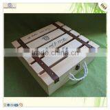 Light Four Bottles Wine Beer Gift Packing Wood Box thumbnail-3
