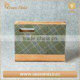 Washable Kraft Paper Resuable Washable Brown Kraft Paper Bag Clutch Bag thumbnail-2