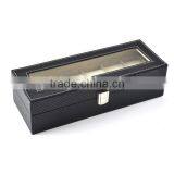 High-grade Carbon Fiber Watch Box 6 Slots, Transparent Window Display Watches Box thumbnail-4