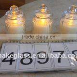 Frosted Glass Candle Holder Glass Candle Jar thumbnail-1