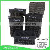 Wholesale Black Wicker Laundry Basket in Bulk thumbnail-4