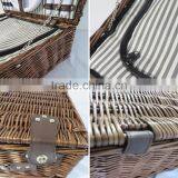 2017 New Design Hot Selling Outdoor Camping Empty Willow Wicker Picnic Basket for Two Person thumbnail-6